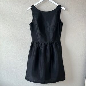 ALFRED SUNG Black Sleeveless Short Bridesmaid Dress Scoop Back By Dessy Size 8